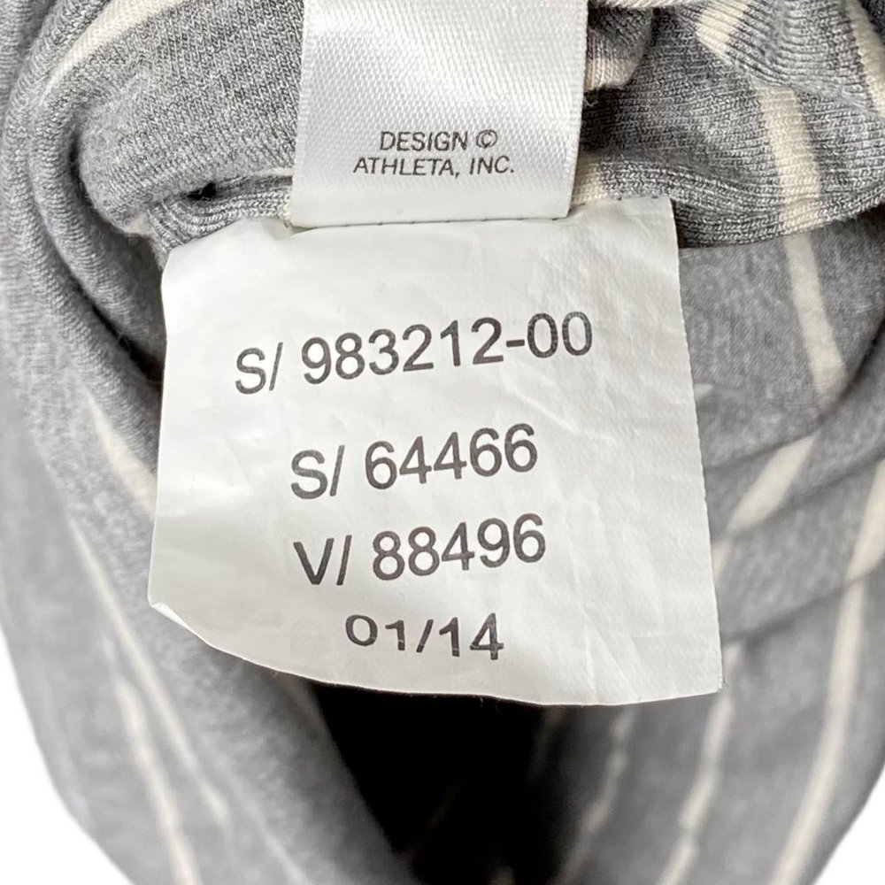 Athleta Racerback Ruched Dress Scoop Neck Striped - Picture 6 of 6